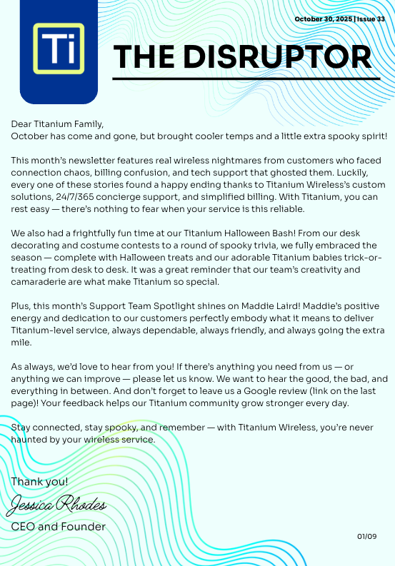 October Newsletter 2025